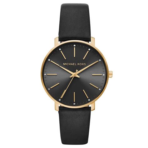 montre michael kors noir doré